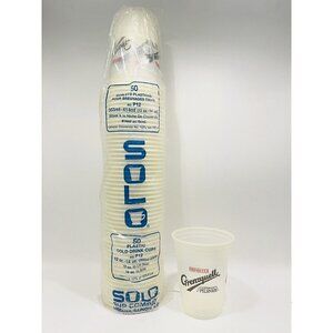 Vintage 50 Pk Grenzquell Solo Cups 12oz Olympia Brewing Co Imported German Beer